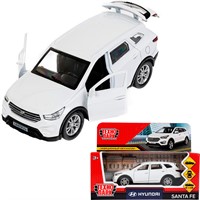 Модель SANTAFE-12-WH HYUNDAI SANTAFE 12 см, двери, багаж, инерц, белый Технопарк в кор.