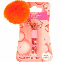 Блеск для губ голографический,Lukky Charmy Plush,кр-роз.,1 мл с аром. ягодного десерта,брелок Т27245