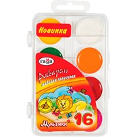 Акварель 16 цв. Мультики 211046_16 /ГАММА/ б/к