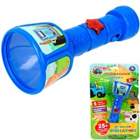 Игрушка на батарейках Волшебный фонарик СИНИЙ ТРАКТОР Умка HT1277-R1