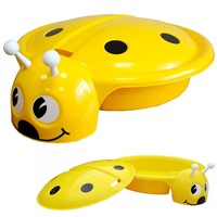 Песочница-бассеин Божья коровка с крышкой, желтая Пл-С203