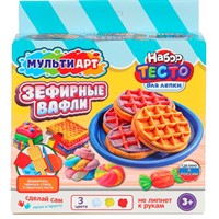 Набор для творчества Тесто для лепки Зефирные вафли 18 см MultiArt PDSET-MA120035