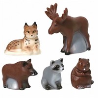 Набор резиновых игрушек Животные тайги и леса В4196/w