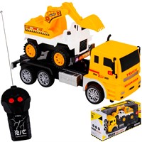 Автовоз на радиоуправлении JLF-15 со строит. техникой в кор.