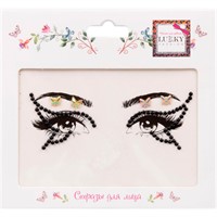 Стразы для лица Черное Золото,17х12 см Т24128 Lukky Fashion