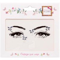 Стразы для лица Переливающийся Бриллиант 17х12 см Т24130 Lukky Fashion