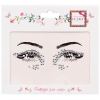 Стразы для лица Сияние Авроры,17х12 см Т24123 Lukky Fashion
