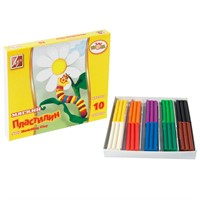 Пластилин 10 цв. Кроха 165 гр. 12С 875-08 /ЛУЧ/
