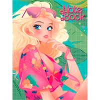 Блокнот 467-0-159-12836-6 I love pink. С листьями