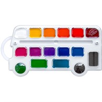 Акварель 16 цв. Автобус б/к 34С 2241-08 /ЛУЧ/