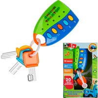 Игрушка на батарейках Музыкальный брелок Синий ТРАКТОР ключи Умка B862374-R3