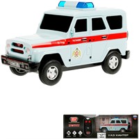 Машина на радиоуправлении HUNTER-15RCROS-GY УАЗ ХАНТЕР РОСГВАРДИЯ 15 см, свет, серый Технопарк в кор /36/