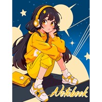 Блокнот 467-0-159-15613-0 My big notebook. Девочка в наушниках