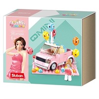 Конструктор Розовая мечта 38-1086 Машина 245 дет. в коробке