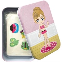 Пазл магнитный с карточками Куколка в металлическом пенале 22310