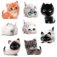 Наклейки Котята 30х45 см, 2 листа 4216 /150/