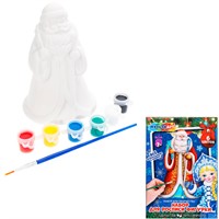 Набор ДТ Фигурка для росписи (краски, кисточка) Дед мороз MultiArt PAINTFIGURE-NY-MA1