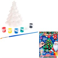 Набор ДТ Фигурка для росписи (краски, кисточка) Елочка MultiArt PAINTFIGURE-NY-MA2