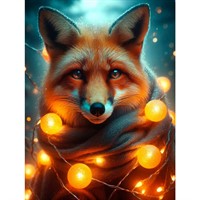 Набор ДТ Алмазная мозаика 30х40см Лисица в фонариках НД-0879
