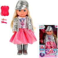 Кукла Карапуз Y35D-POLI09-GIRLS-22-RU Полина 35см, закр глазки, 50 песен и фраз, 3 акс