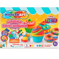 Набор для творчества Тесто для лепки Няшки-вкусняшки 24 см MultiArt PDSET-MA120042