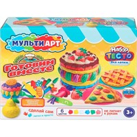 Набор для творчества Тесто для лепки Готовим вместе 24 см MultiArt PDSET-MA120041-WOT