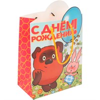 Пакет Чудо праздник креативный m Винни Пух с вырубкой PM-130061-VP