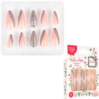 Ногти накладные Lukky Нэйл-Арт Silver Glitter 10 наклад.ногтей на клеевой основе,14+ Т26647