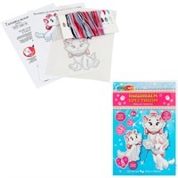 Набор для творчества Вышивка на пластиковой канве Кошечка мари MultiArt VSHCAT-125464