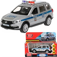 Модель GRANTACRS-12POL-SR Lada Granta Cross 2019 Полиция серебристый Технопарк  в коробке