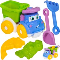 Песочный набор КРОКОТАМ Веселый грузовик 5 предметов ПН11-О2 зелено-синий /8/