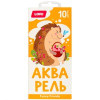 Акварель 10 цв. FUNNY FRIENDS с/к Акпф-002/01 Lori