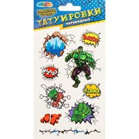 Набор для творчества Переводные тату халк МУЛЬТИ АРТ TATTOO-114259