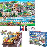 Игра ходилка+пазл ТРАНСПОРТ ИН-8206