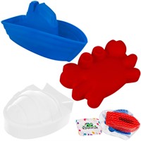 Формочки морские КРОКОТАМ,3 предмета, триколор ПНФ-7097 /75/