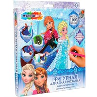Набор для творчества Алмазная мозаика-стикер Снежная принцесса МУЛЬТИ АРТ AM-MAFR