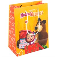 Пакет Чудо праздник матовый m 18*23*10 см Маша и Медведь PM-123139-MB