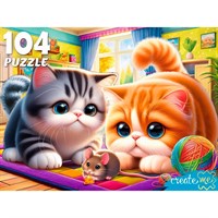 Пазл 104 Котята и мышонок Ф104-6643