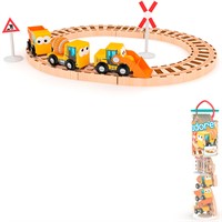 Деревянный Игровой набор J’adore Стройка с кольцевым шоссе, серия Спецтехника 824008_HPJ