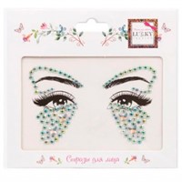 Стразы для лица Крылья бабочки,17х12 см Т24126 Lukky Fashion