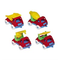 Набор машинок №6 Самосвал+Пожарная+Кран+Бетономешалка И-5682