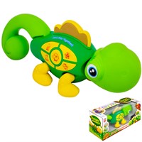 Игрушка на батарейках 623-1 Хамелеон звук, подсветка в кор.