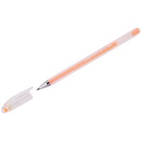 Ручка гелевая Crown "Hi-Jell Pastel" оранжевая пастель, 0,8мм 290190