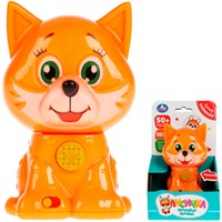 Игрушка на батарейках Обучающая Лисичка 50 песен,стихов,звуков.голова-трещотка.свет. HT1004-R1 /96/