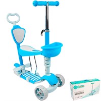 Самокат каталка трехколесная  голубой 318