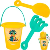 Песочный набор КРОКОТАМ Дракончик 3 предмета ПН9-Ж желто-зеленый  /30/