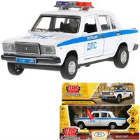 Модель 2107-12SLPOL-WH ВАЗ-2107 ПОЛИЦИЯ, свет-звук, длина 12 см,белый Технопарк  в кор.