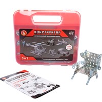 Конструктор металл для уроков труда 5 в 1 №2 в пластиковом чемоданчике 02455