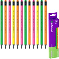 Карандаш ч/гр НВ пластик ассорти с ластиком ВР00880 Berlingo Flexy Neon