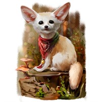 Набор для творчества Алмазная мозаика 20х30 см Лисичка-фенек НД-0962